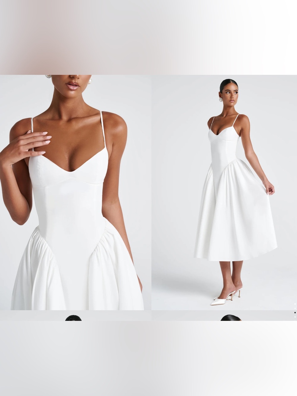 🤍 Babyboo "Emerson" Midi Dress — Ivory | Size M